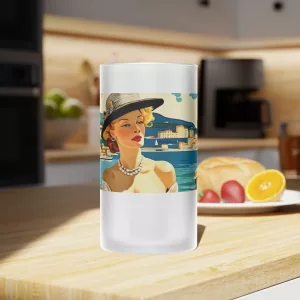 Vintage Collection Frosted Glass Mug