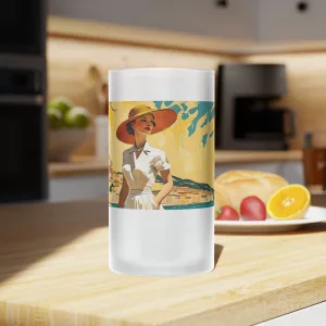Vintage Collection Frosted Glass Mug