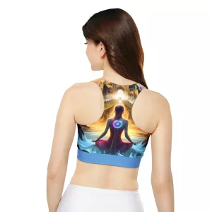 Fully Lined, Padded Sports Bra (AOP)